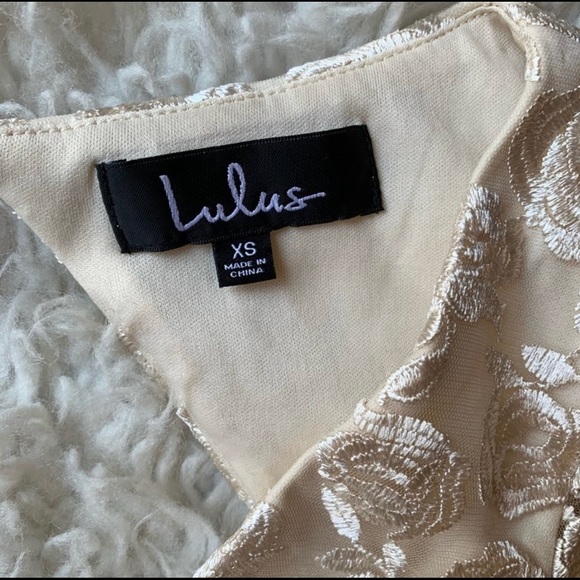 Lulu’s Jacqueline Champagne Floral Embroidered Backless Midi Dress - Picture 10 of 12